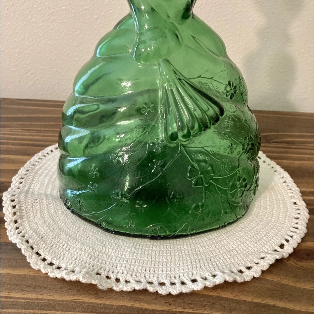 Vintage Empoli Emerald Green Victorian Lady Decanter Made in Italy 11 1/2” - Picture 7 of 11